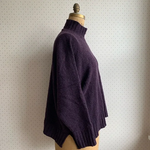 Eskandar Merino Wool Purple Turtleneck Sweater sz Medium TP1 - Picture 3 of 8
